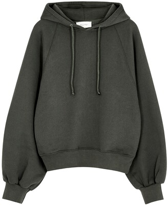 American Vintage Ikatown grey hooded cotton-blend sweatshirt - ShopStyle