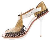 Thumbnail for your product : Thakoon Snakeskin Round-Toe Sandals