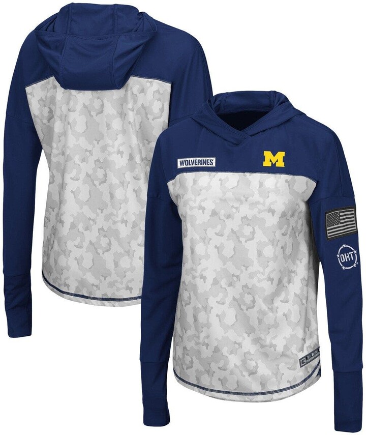 Colosseum Women's Gray/Navy Michigan Wolverines OHT Military