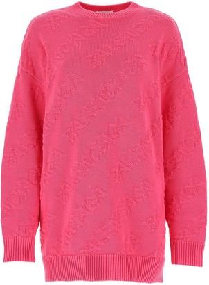 balenciaga hot pink turtleneck