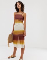 Thumbnail for your product : Stradivarius square neck cami dress in tie dye