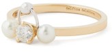 Thumbnail for your product : Delfina Delettrez Two In One Diamond, Pearl & 18kt Gold Ring - Pearl