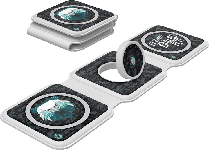 Keyscaper White Philadelphia Eagles 3-in-1 Foldable Charger