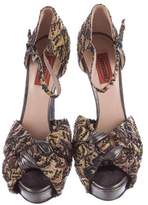 Thumbnail for your product : Missoni Woven Platform Mary Jane Sandals