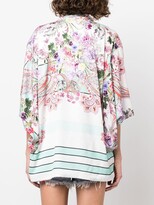 Thumbnail for your product : Black Coral Floral-Print Open Front Jacket