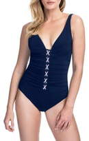 Thumbnail for your product : Gottex D-Cup Corset Lace One-Piece Swimsuit