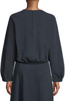 Thumbnail for your product : Tibi Eclipse Pique Cropped Sweatshirt