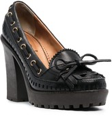 Thumbnail for your product : Yves Saint Laurent Pre-Owned Chunky Sole Lace-Up Detailing Loafers