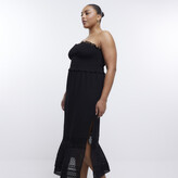 Thumbnail for your product : River Island Womens Plus Black Lace Bandeau Midi Dress