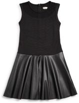 Thumbnail for your product : Sally Miller Girl's Mixed Media Pleather Skirt Dress