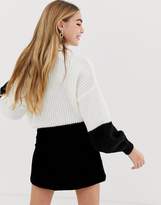 Thumbnail for your product : Miss Selfridge jumper in black and white