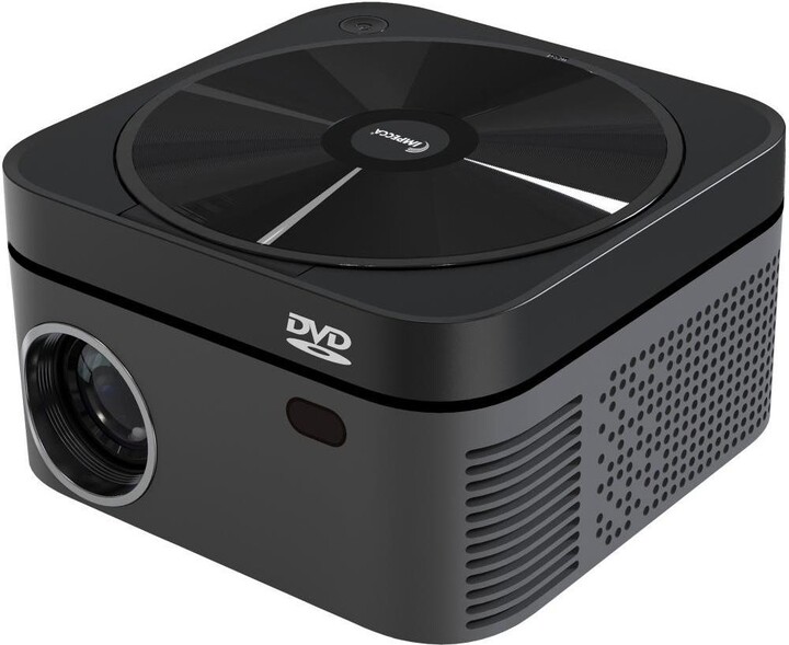 Impecca 110 Ansi Lumens Home Theater Projector, Built-in Dvd, 720P, up to 120”+ Case