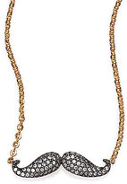 Thumbnail for your product : Adriana Orsini Blackened Sterling Silver Pavé Mustache Necklace