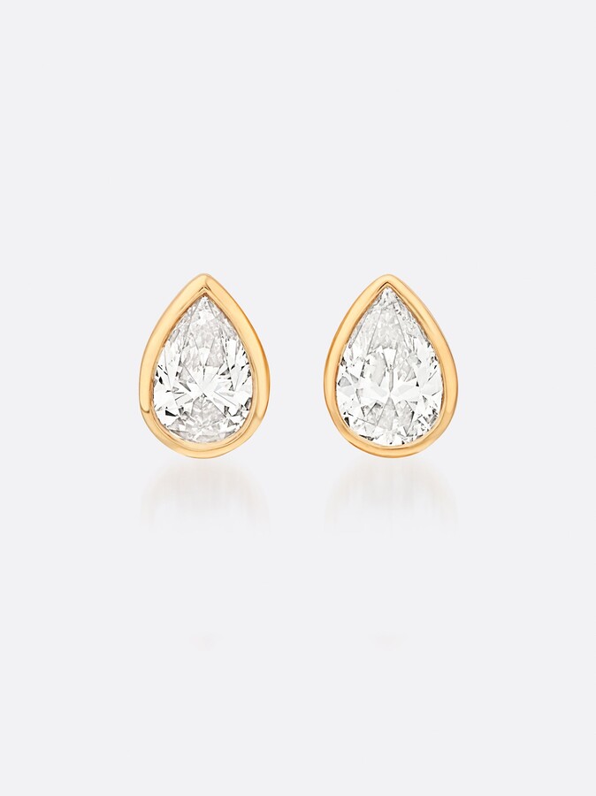 Romance Pear Diamond Droplet Earrings