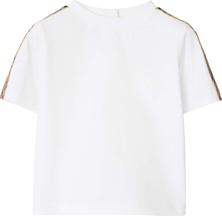 Burberry Children Cotton Check-Trim T-Shirt