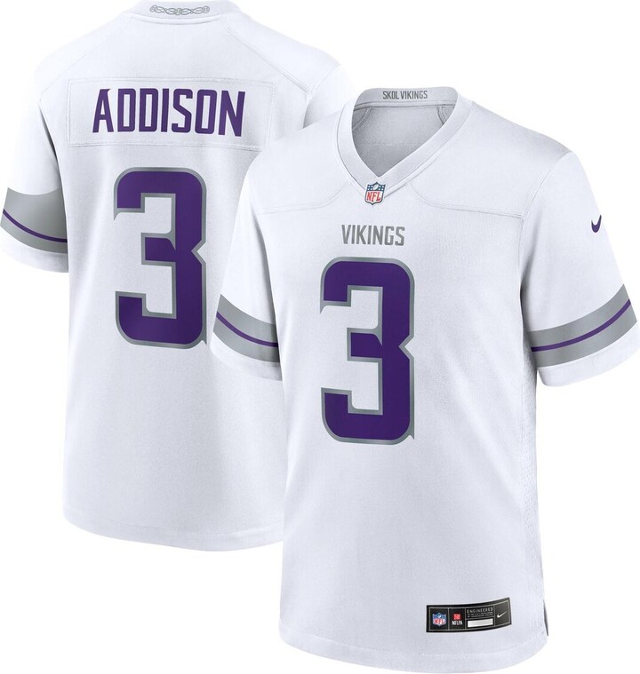Fanatics Nike Men's Jordan Addison White Minnesota Vikings Alternate Game Player Jersey