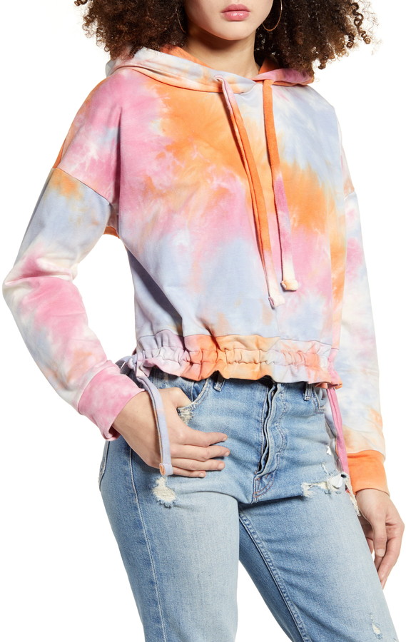 Tie Dye Crop Hoodie