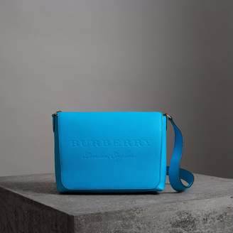 Burberry Medium Embossed Leather Messenger Bag