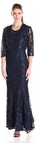 Thumbnail for your product : Alex Evenings Women's Long Gown Lace-Paneled Skirt Bolero Jacket