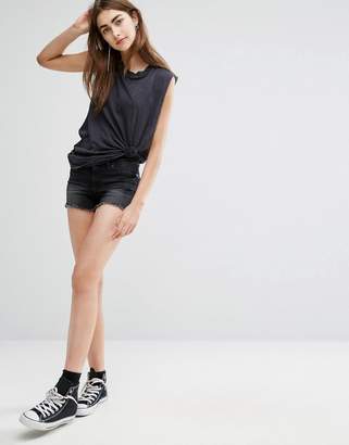 Cheap Monday Cut-off Shorts with Distressing