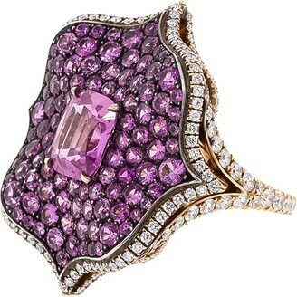 Bayco Pink Sapphire Lotus Ring