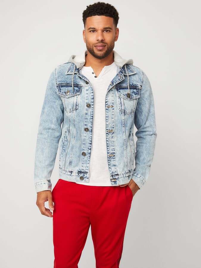 denim jacket hoodie men