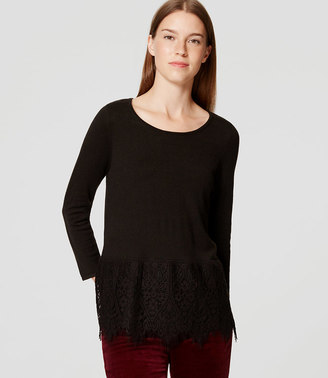 LOFT Lace Hem Sweater
