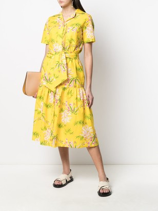 Kenzo Floral Print Midi Skirt
