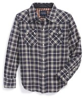 Thumbnail for your product : Lucky Brand 'Motorhead' Woven Flannel Shirt (Big Boys)