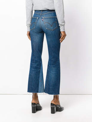 RE/DONE wide leg cropped jeans