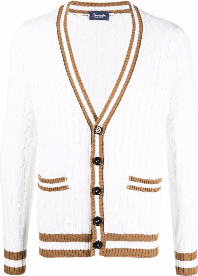 Drumohr Cable Knit Cardigan