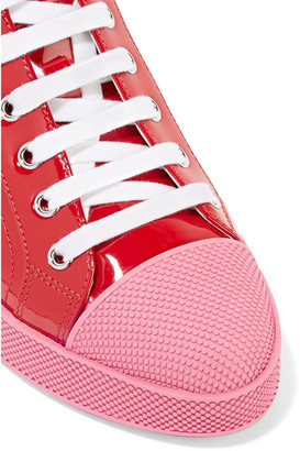 Prada Patent-leather Sneakers - Red