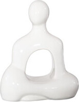 Phillips Collection Buddha Seated Sculpture, Gel Coat White