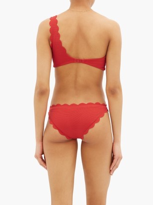 Marysia Swim Santa Barbara Scalloped-edge Bikini Top - Red