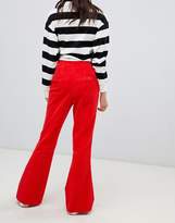 Thumbnail for your product : ASOS DESIGN slim kickflare trousers in Cord