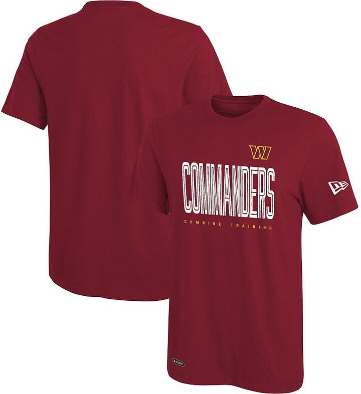 New Era Men's Burgundy Washington Commanders Combine Authentic Training Huddle Up T-Shirt