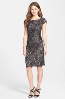 Thumbnail for your product : Eliza J Beaded Lace Sheath Dress