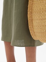 Thumbnail for your product : BELIZE Rosa Buttoned Linen Midi Skirt - Khaki