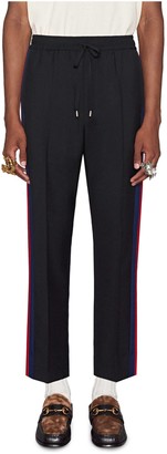 Gucci Wool cropped trousers with stripe