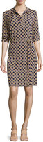 Thumbnail for your product : Laundry by Shelli Segal Chain Link-Print Jersey Shirtdress, Inkblot/Multi