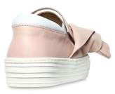 Thumbnail for your product : N°21 Bow Nappa Leather Slip-On Sneakers