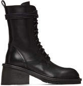 Thumbnail for your product : Ann Demeulemeester Black Chunky-Heel Combat Boots