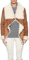 Thumbnail for your product : Cupcakes & Cashmere Faux Suede Brown Coat
