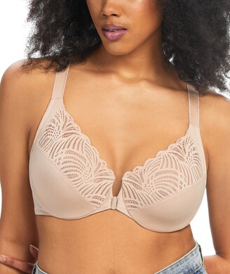 Warners Underwire Lined Plunge T-shirt Front closure Racerback Bra