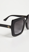 Thumbnail for your product : Gucci GG Square Oversized Sunglasses
