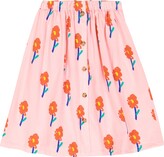 Thumbnail for your product : Bobo Choses Floral printed cotton skirt