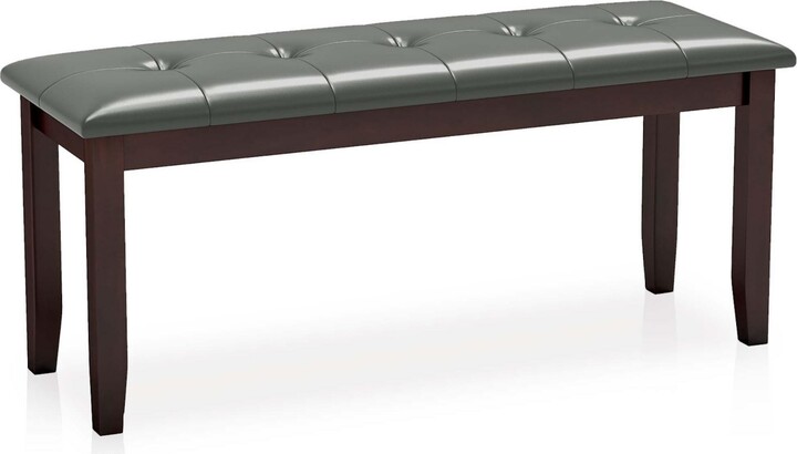 Gymax Upholstered Dining Bench w/Padded Seat for Kitchen Bedroom Entryway