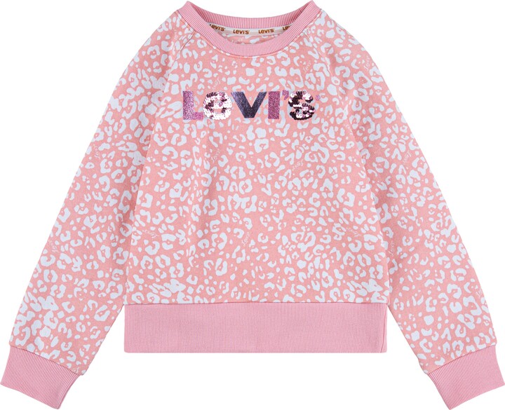 Levi's Girl Hoody con cappuccio Pullover Sweater BASIC GIRLS nuovissima Rosa 