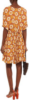 Thumbnail for your product : American Vintage Gathered Floral-print Crepe Mini Dress