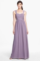 Thumbnail for your product : Donna Morgan 'Bailey' Shirred Chiffon Gown